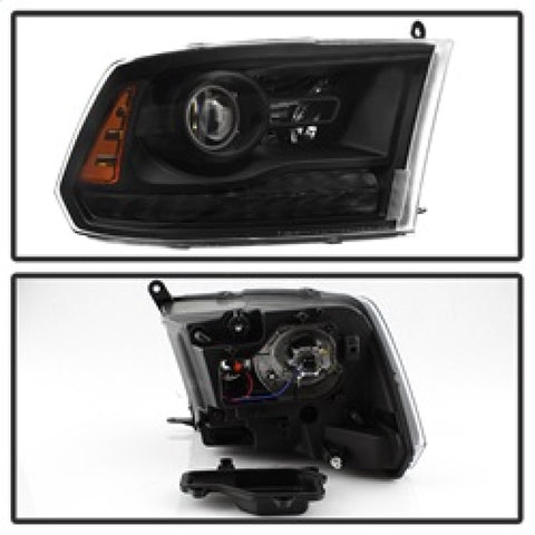 xTune Dodge Ram 13-17 ( w/ Factory Projector LED) Projector Headlight - Black HD-JH-DR13-P-BK - 9040238