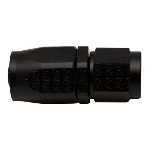 DeatschWerks 6AN Female Swivel Strait Hose End CPE - Anodized Matte Black - 6-02-0801-B