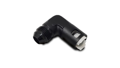 Vibrant 90 Degree Aluminum AN to Female Quick Connect -8AN - 0.375in Hose Size - 16922