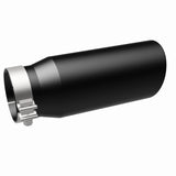 MagnaFlow Tip Stainless Black Coated Single Wall Round Single Outlet 5in Dia 4in Inlet 13in L - 35238