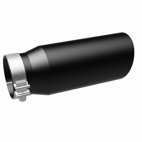 MagnaFlow Tip Stainless Black Coated Single Wall Round Single Outlet 5in Dia 4in Inlet 13in L - 35238