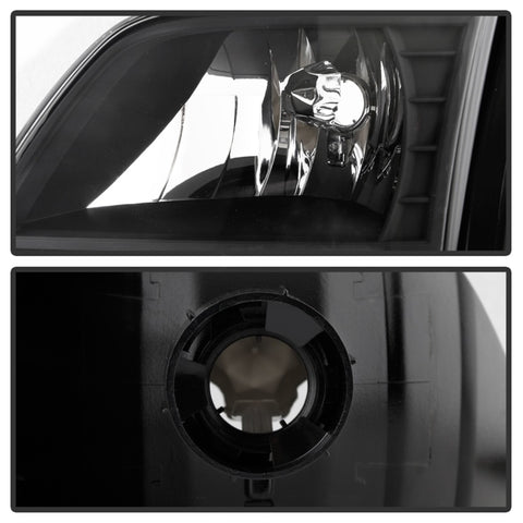 xTune Ford F150 97-03 Crystal Headlights w/ Clear LED Corners Black HD-ON-FF15097-LED-SET-BK - 5014184