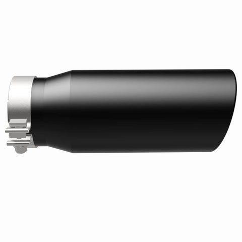 MagnaFlow Tip Stainless Black Coated Single Wall Round Single Outlet 5in Dia 4in Inlet 13in L - 35238