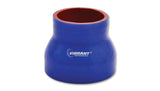 Vibrant 4 Ply Reinforced Silicone Transition Connector - 3.5in I.D. x 4in I.D. x 3in long (BLUE) - 2776B