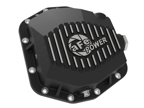aFe 18-24 Jeep Wrangler JL Dana M220 Pro Series Front Diff Cover w/ Oil - Black - 46-71001B