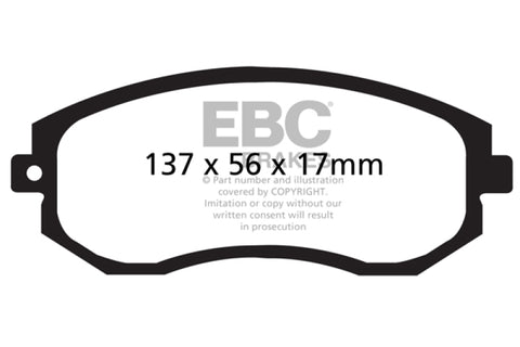 EBC 12+ Scion FR-S 2 Yellowstuff Front Brake Pads - DP41884R