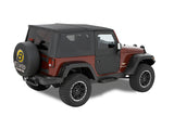 Bestop 07-18 Jeep Wrangler JK Full Fabric Doors (Front Doors Black Diamond) - 51798-35