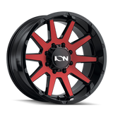 ION Type 143 20x9 / 8x170 BP / 18mm Offset / 125.2mm Hub Gloss Black/Red Machined Wheel - 143-2970BTR18