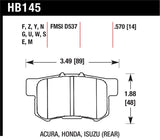 Hawk 06+ Civic Si HPS Street Rear  Brake Pads - HB145F.570