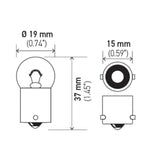 Hella Bulb 5637 24V 10W BA15s B6 - 5637