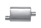 Gibson MWA Superflow Offset/Center Oval Muffler - 4x9x14in/3in Inlet/3in Outlet - Stainless - BM0102