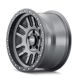 Dirty Life 9309 Canyon Pro 17x9/5x127 BP/-38mm Offset/71.5mm Hub Satin Graphite Wheel - Beadlock - 9309-7973MGT38