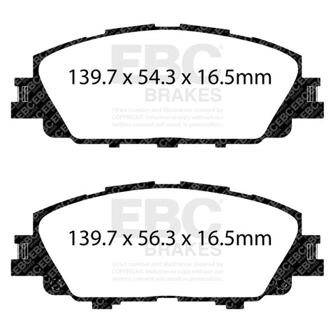 EBC 2019+ Toyota Corolla Hatchback Redstuff Front Brake Pads - DP33099C