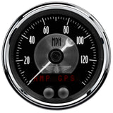 Autometer Prestige Series Black 3-3/8in Electrical 140mph - 2080