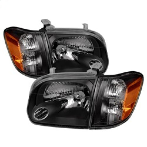 xTune Toyota Tundra Double Cab 05-06 OEM Style Headlights & Corner Lights Black HD-JH-TTUN05-AM-BK - 9034336