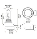Hella Optilux H9 12V/100W XB Xenon White Bulb (pair) - H71070792
