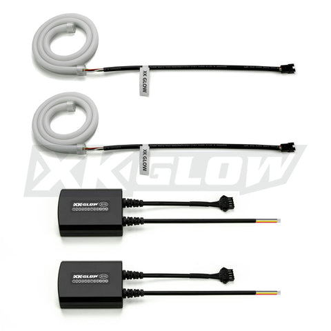 XK Glow 36inch - 2pc Sequential Switchback LED Strip Kit DRL Turnsignal for Headlights - XK043001-36