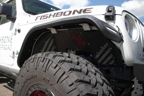 Fishbone Offroad 2018+ Jeep Wrangler JL/JLU/2020+ Gladiator JT Alum Front Fender Flares - Black - FB33455F