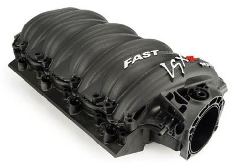 FAST LSXR 102MM Rect Port Intake Manifold - Black w/ 102MM Big Mouth Billet Throttle Body (Kit) - 146102B-KIT