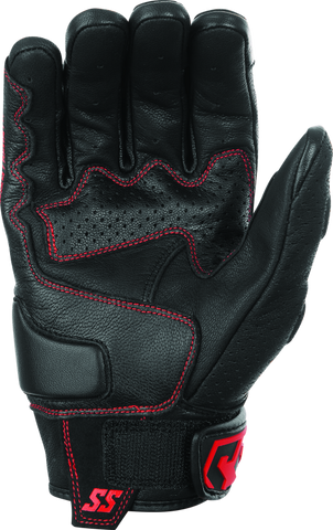 Speed and Strength Twist of Fate Leather Gloves Black/Red - Small - 892320