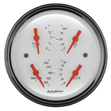 AutoMeter Gauge Quad 3-3/8in. 0 Ohm(e) to 90 Ohm(f)Elec Arctic White - 1314