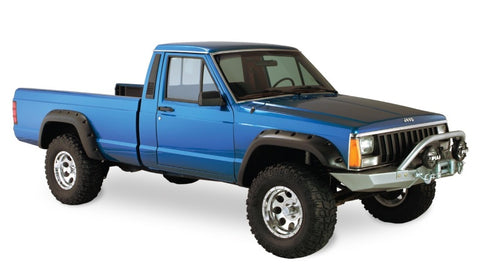 Bushwacker 84-01 Jeep Cherokee Cutout Style Flares 4pc Fits 2-Door Sport Utility Only - Black - 10912-07