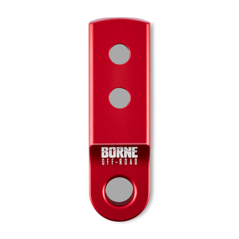 Borne Off-Road CNC Hitch Receiver Shackle 2in Red - BNHR-2-RD