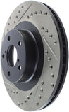 StopTech 02-10 Subaru WRX Slotted & Drilled Right Front Rotor (exc. STi) - 127.47018R