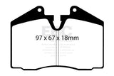 EBC Racing 89-95 Ferrari 348 3.4L RP-X Front Brake Pads - DP8612RPX