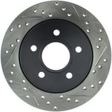 StopTech 12-15 Ford Focus w/ Rear Disc Brakes Rear Left Slotted & Drilled Rotor - 127.61099L