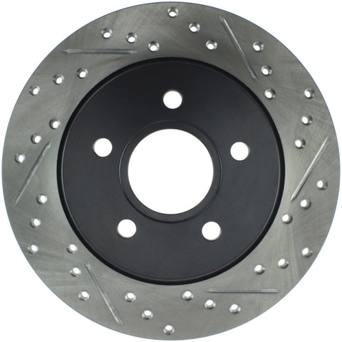 StopTech 12-15 Ford Focus w/ Rear Disc Brakes Rear Left Slotted & Drilled Rotor - 127.61099L