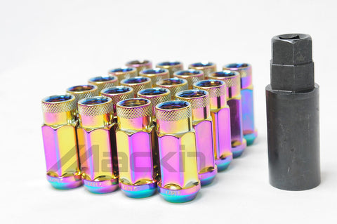 Wheel Mate Monster Open End Lug Nut Set of 20 - C. Neon 1/2in - 33004N