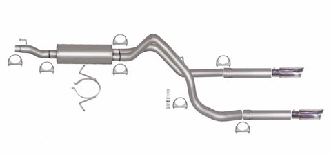 Gibson 06-08 Dodge Ram 1500 Laramie 5.7L 2.5in Cat-Back Dual Split Exhaust - Stainless - 66549