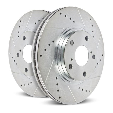 Power Stop 92-00 Mitsubishi Montero Rear Evolution Drilled & Slotted Rotors - Pair - JBR724XPR