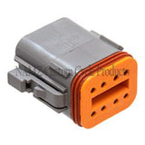 NAMZ Deutsch DT Series 8-Wire Plug & Wedgelock - Grey (Repl. HD 72138-94GY) - DP-8G