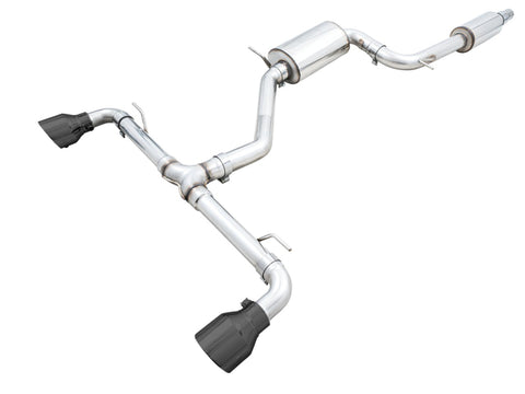 AWE Tuning 2022 VW GTI MK8 Touring Edition Exhaust - Diamond Black Tips - 3015-33658