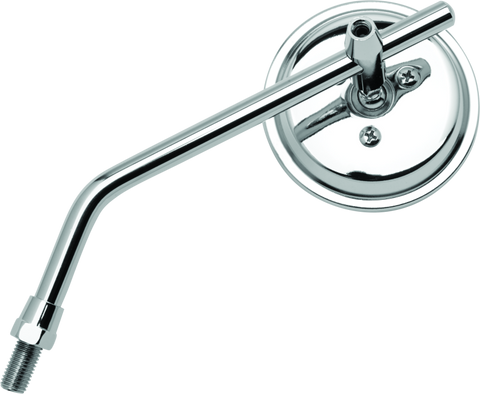 BikeMaster 3in Adjustable Round Mirror 10mm - Each - Chrome - 600802