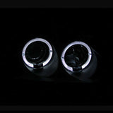 ANZO 2001-2003 Honda Civic Projector Headlights w/ Halo Black - 121055
