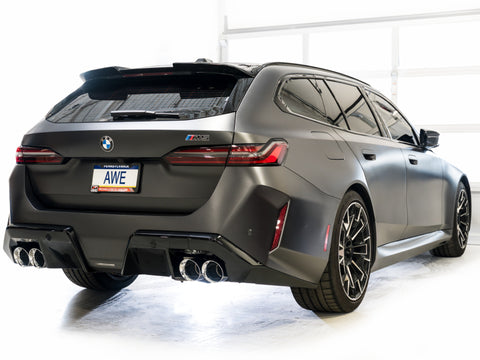 AWE Tuning BMW G90/G99 M5 Track Edition Cat-Back Exhaust - Chrome Silver Tips - 3020-42790