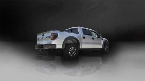 Corsa 11-13 Ford F-150 Raptor 6.2L V8 Polished Sport Cat-Back Exhaust - 14387