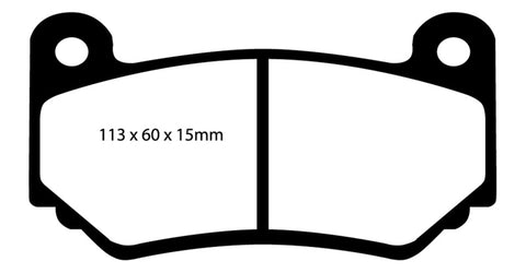 EBC 08-11 Lotus Exige 1.8 Supercharged (240) Greenstuff Front Brake Pads - DP21377