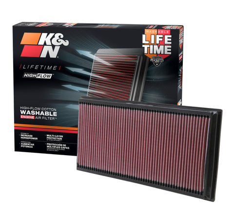 K&N 06-09 L.R. Range Rover / 02-10 VW Touareg / 02-09 Porsche Cayenne Drop In Air Filter - 33-2857