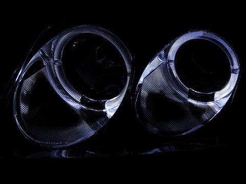 ANZO 2001-2005 Volkswagen Passat Projector Headlights w/ Halo Chrome - 121358