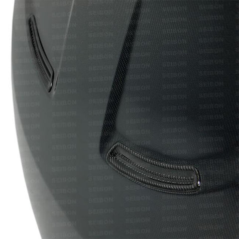 Seibon 12-13 Hyundai Veloster 2 Door Hatchback OEM Carbon Fiber Hood - HD1213HYVEL-OE