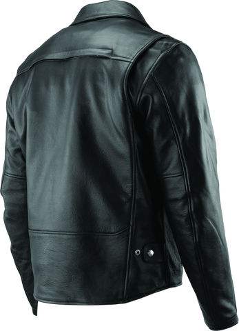 River Road Ironclad Classic Leather Jacket Black - Small - 094369
