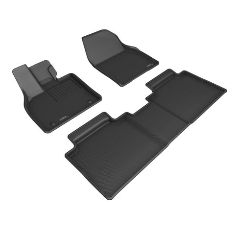3D MAXpider 19-23 Subaru Solterra Kagu Black Floor Mat - Row 1/2 - L1SB03501509