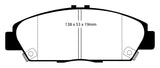 EBC 92-96 Honda Prelude 2.2 Yellowstuff Front Brake Pads - DP4975R