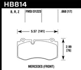 Hawk 07-14 Mercedes-Benz CL550/CL600 Performance Ceramic Street Front Brake Pads - HB814Z.668