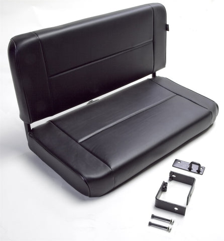 Rugged Ridge Fixed Rear Seat Black 55-95 Jeep CJ / Jeep Wrangler - 13461.01