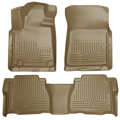 Husky Liners 2012 Toyota Tundra Double/CrewMax Cab WeatherBeater Combo Tan Floor Liners - 98583